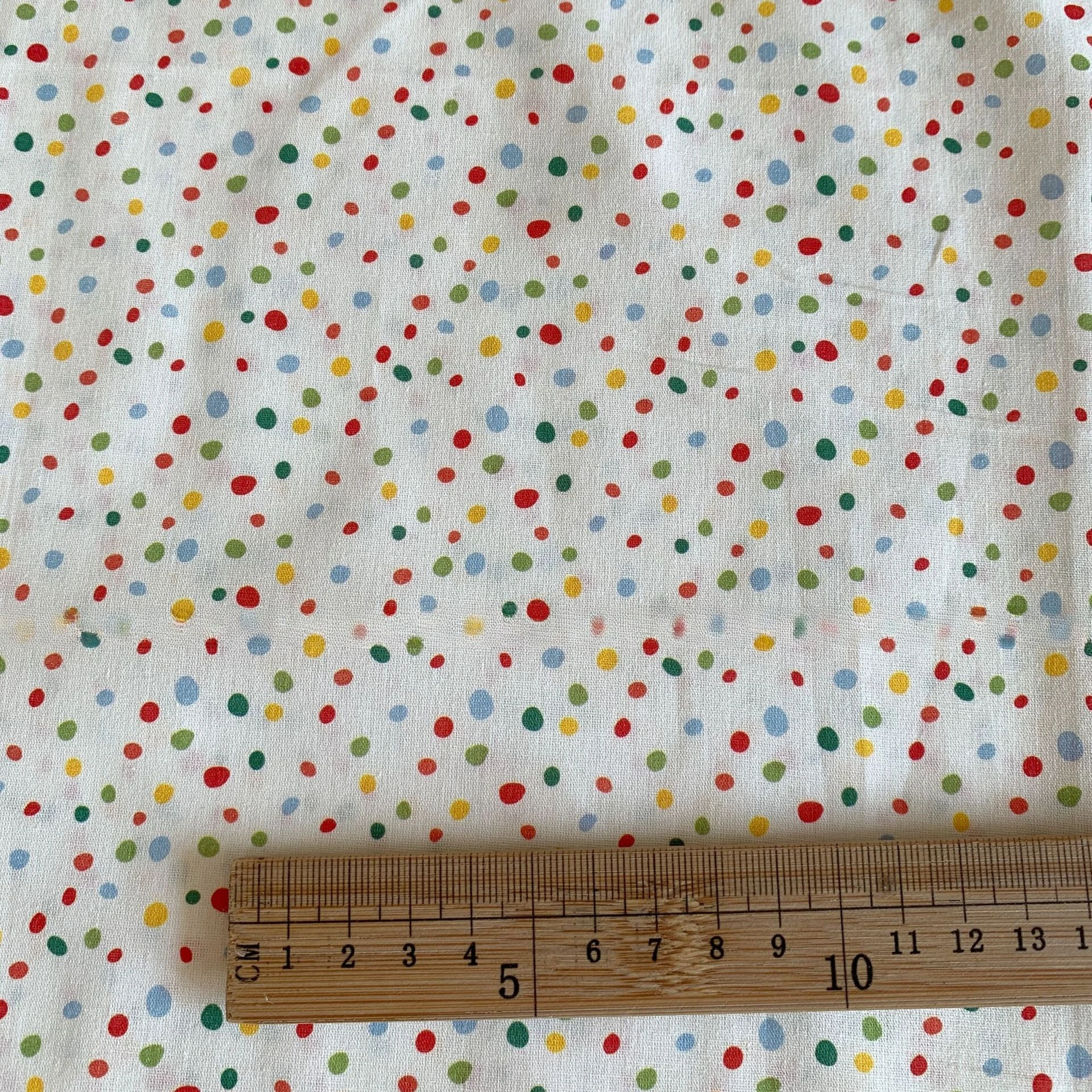 100% Cotton 40S Dopamine Irregular Dot Print Fabric, Colorful Fashion Cloth for Kids Teen Apparel Hair Ties Bags DIY Sewing