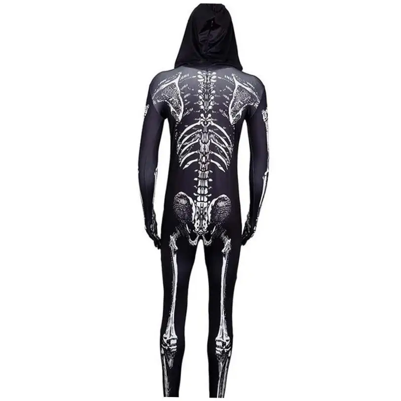 loween Cosplay Skeleton Onesie Tights Body Women's Ethnic Costume Stage Wear loween Par Outfit Skeleton Design