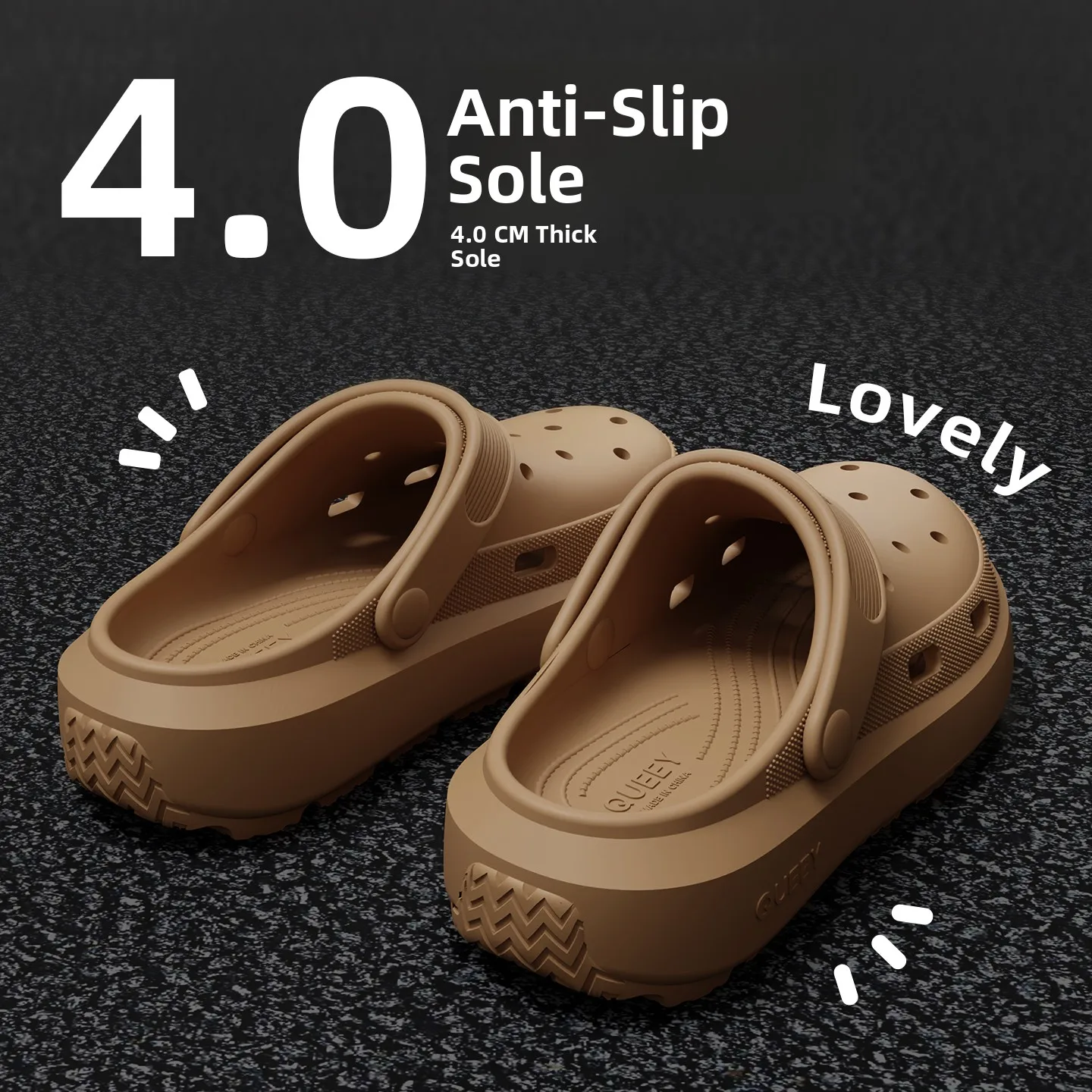 

Men's Slip-On Thick-Heeled Sandals Summer 2026 New Fashion Outdoor Beach Anti-Slip Shoes No-Back Cover Hole Hole Shoes