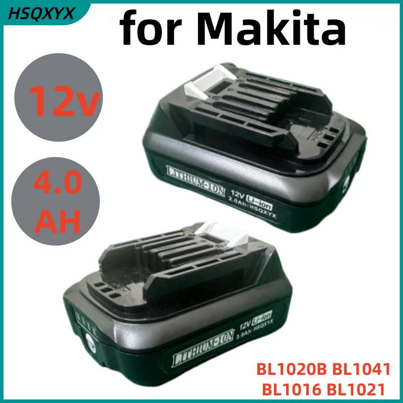 10.8V 12V Max 4000mAh Li-ion Rechargeable Battery for Makita Power Tools BL1015 BL1040B BL1020B BL1041 BL1016 BL1021