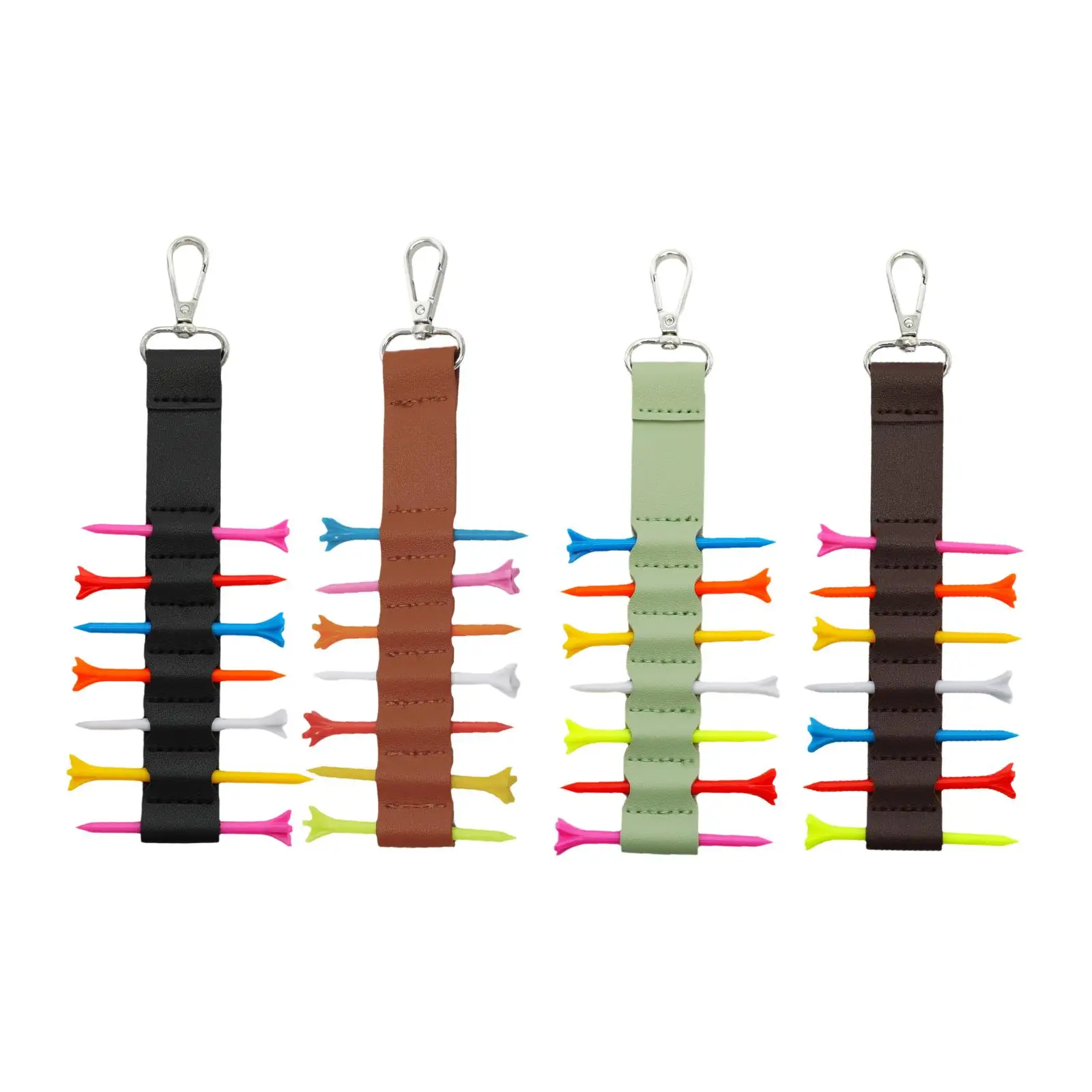 Golf Tee Holder Golf Tee Pouch Bag Waist Pack Display Case Golf Training Accessories Hanging Strap Convenient with 7 Tees Set