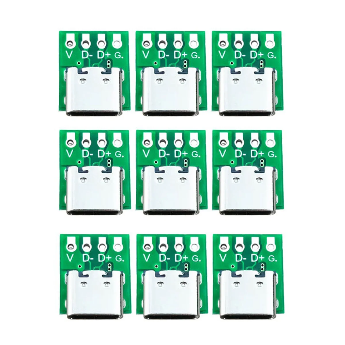 REPLA-20 PCS TYPE-C USB3.1 16 Pin Female To 2.54Mm Type C Connector 16P Adapter Test PCB Board Plate Socket For Data Transfer
