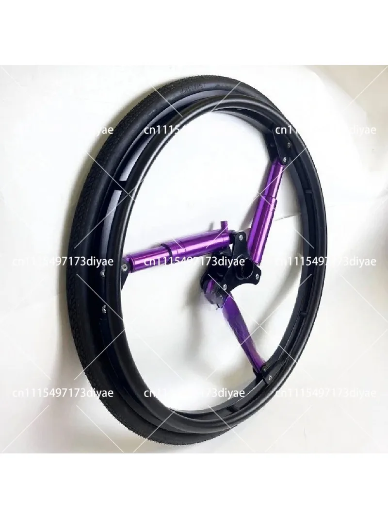 24 Inch Sports Wheelchair Large Wheel Aluminum Alloy Wheel Hub High End Air Pressure Shock Absorbing