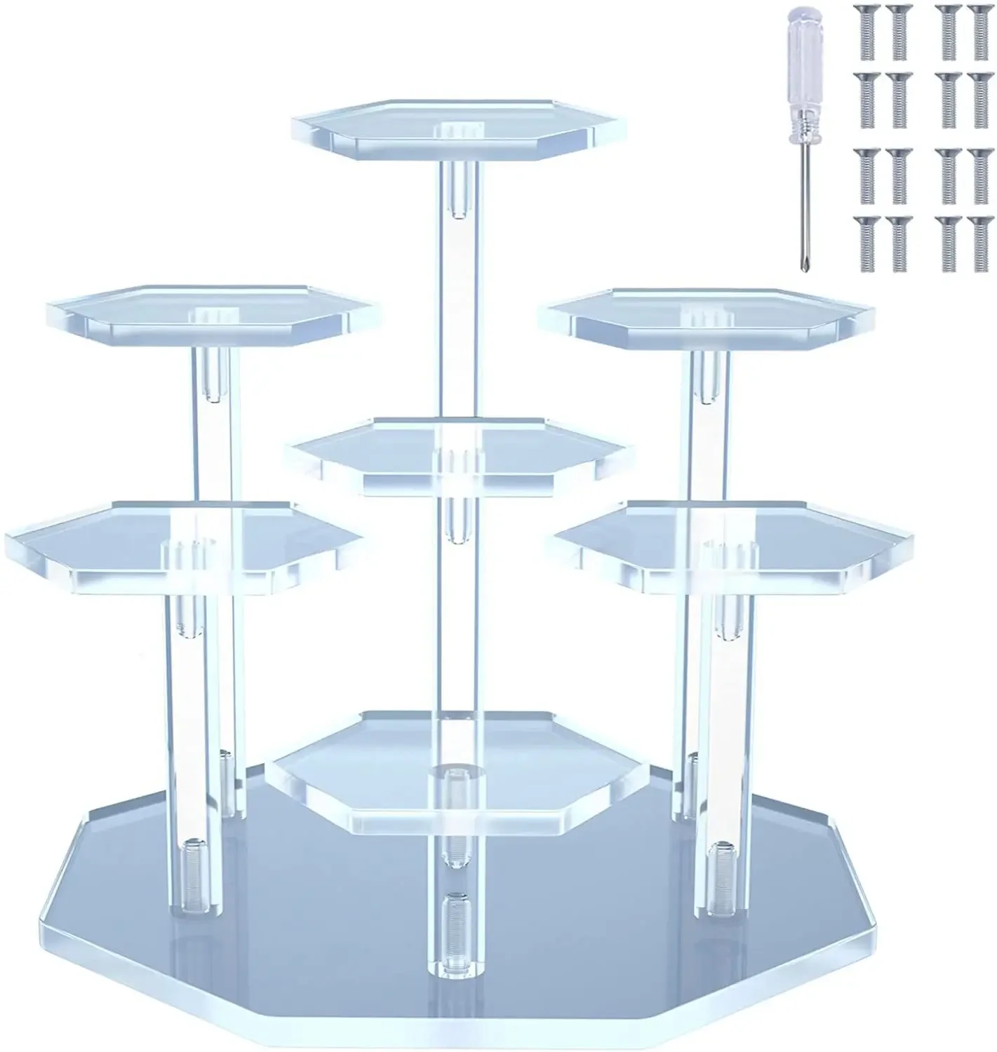 7-Tieracryl-Displayst änder runde Leiter Lager regal Anime Puppe Handst änder Puppe Modell Platzierung Displayst änder