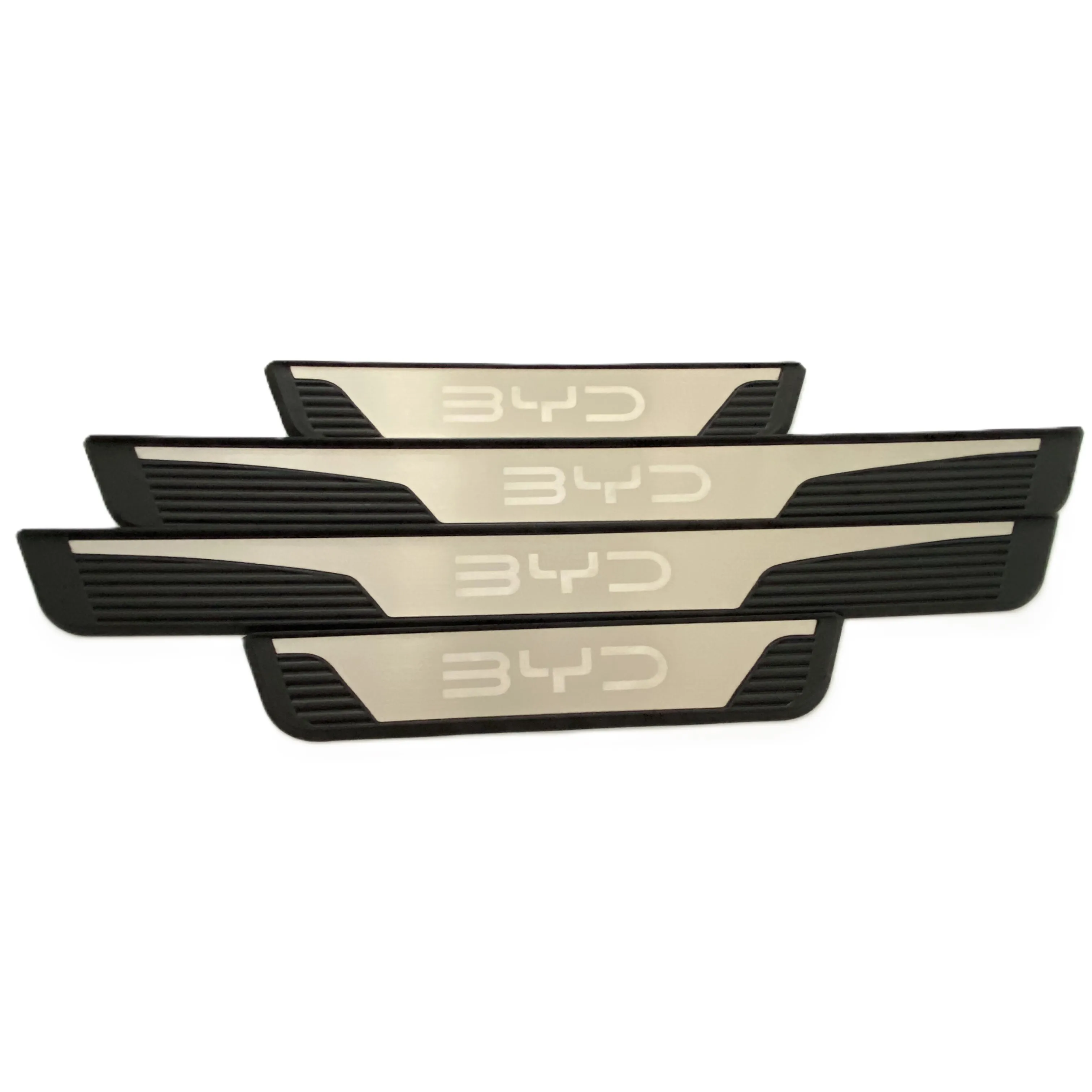 Car Door Sill Strips Stainless Steel with Plastic Base For BYD Tang QIN Dolphin Atto 1 2 3 Seal Shark 6 Sealion 7 Auto Part Trim