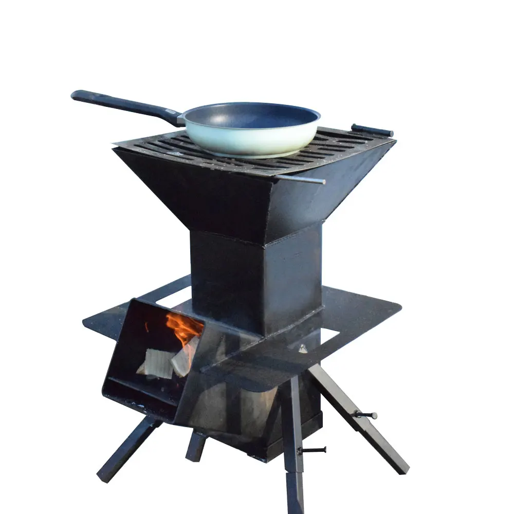 Custom Simple Camping Folding Outdoor Wood Rocket Stove