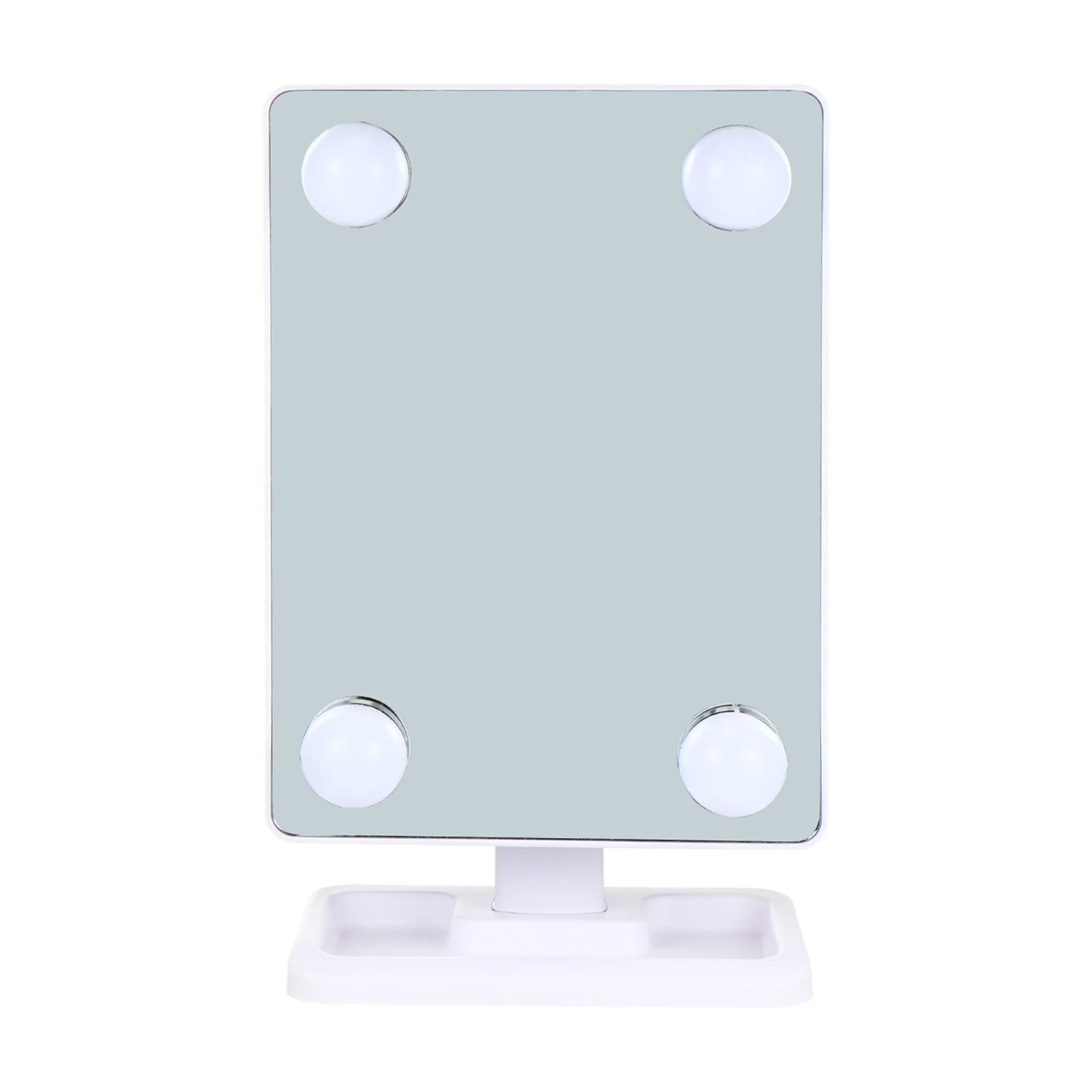 

Vanity LED Makeup Mirror Swivel Desktop Tabletop Mirror for Bathroom Dressing Table Bedroom Modern Style Adjustable Light