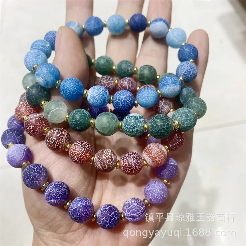 سوار Gall Golden Sima Xueling كامل الدم ملون بدائرة واحدة نمط العقيق التجوية #4