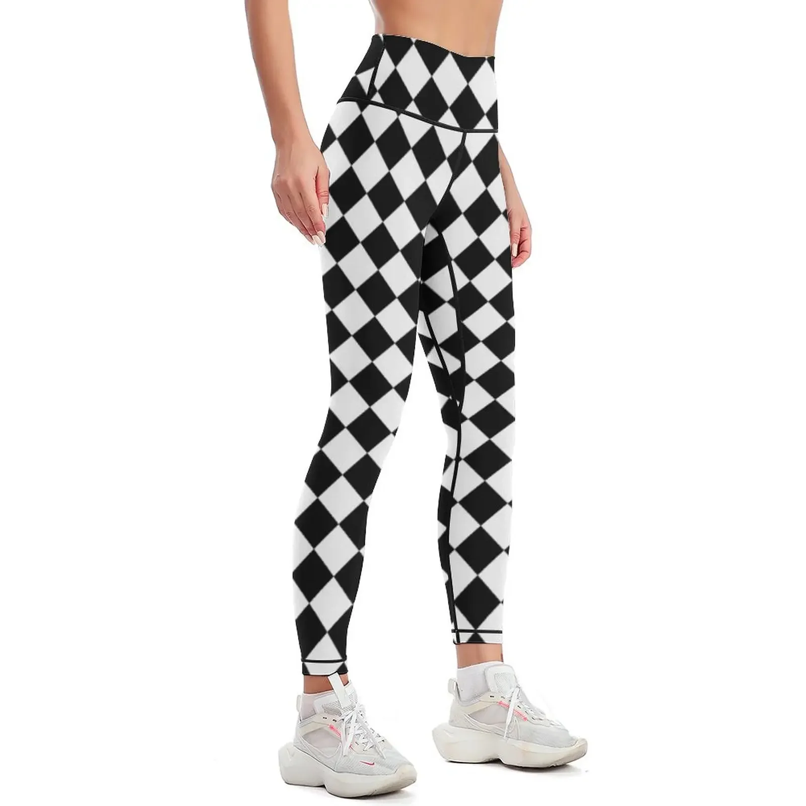 Diamond Checks Leggings Women's sports pants legging gym Fitness clothing Womens Leggings