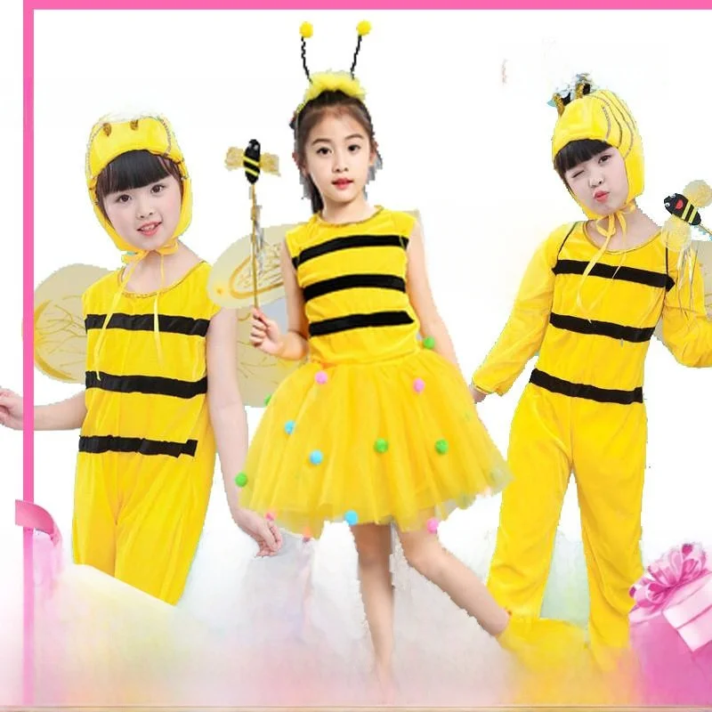 

Children's Day Performance Suit Three Little Bees Dance Costume Cartoon Animal Onesie Halloween Toddler Performance Outfit