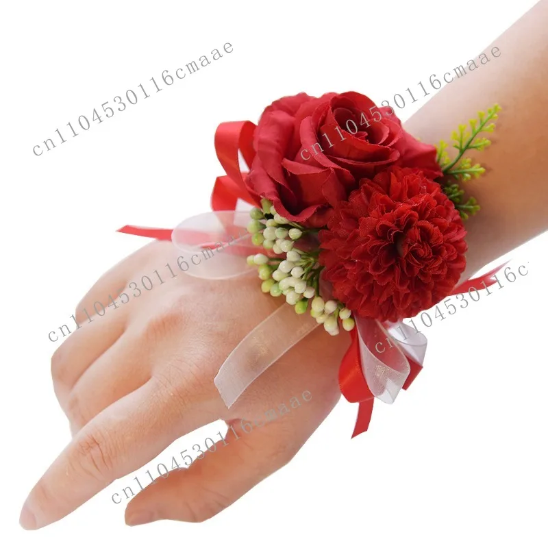 764 Simulation Souvenir Wedding Corsage Wedding Welcome Meeting Guest Mori Corsage Bridesmaid Sister Wrist Flower