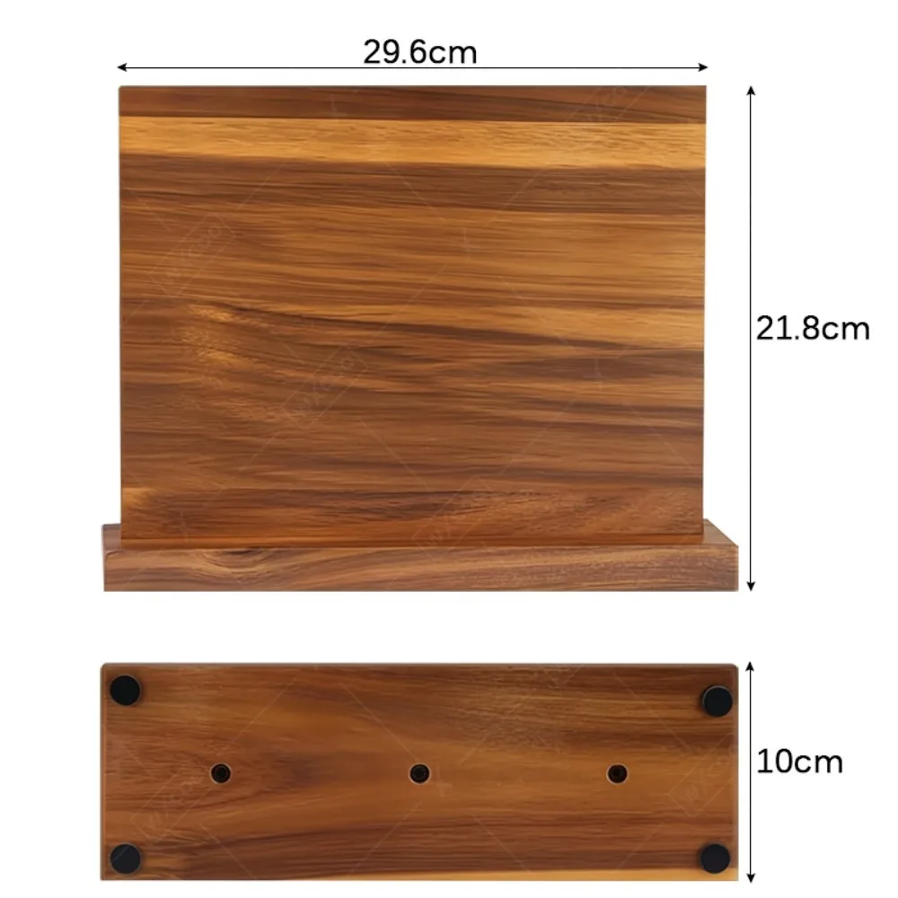 WXCOO Messerblock aus Edelstahl, Aufbewahrungsregal für die Arbeitsplatte, Einzel-Loch-Design, rutschfeste Basis für 5-7 Messer, modernes Design, leicht zu reinigen. – Detail 12