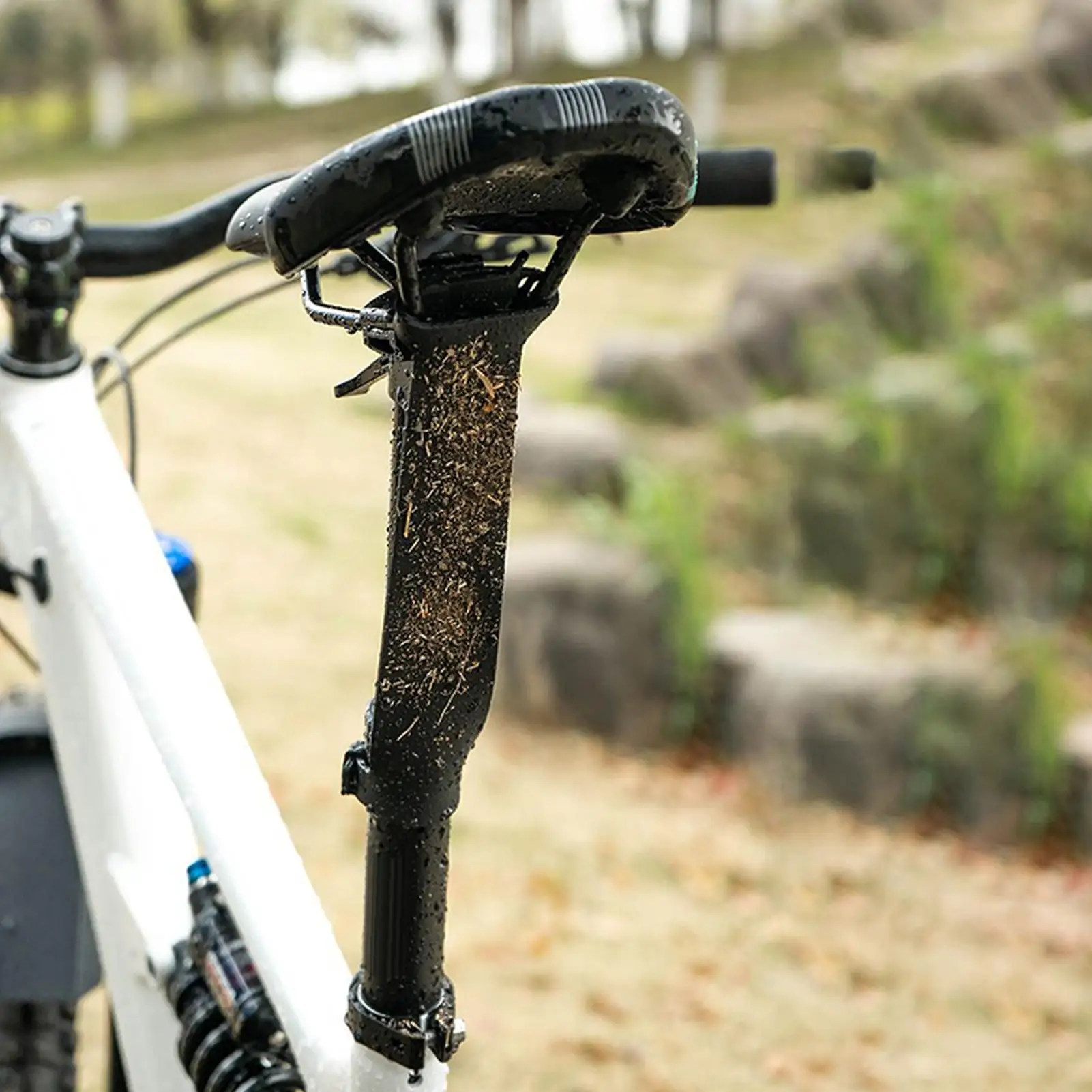 دراجة هوائية جبلية مقعد الطين تلسكوبي مقعد الدراجة أنبوب حماية دراجة الملحقات تلسكوبي مقعد دراجة أنبوب حامي #4