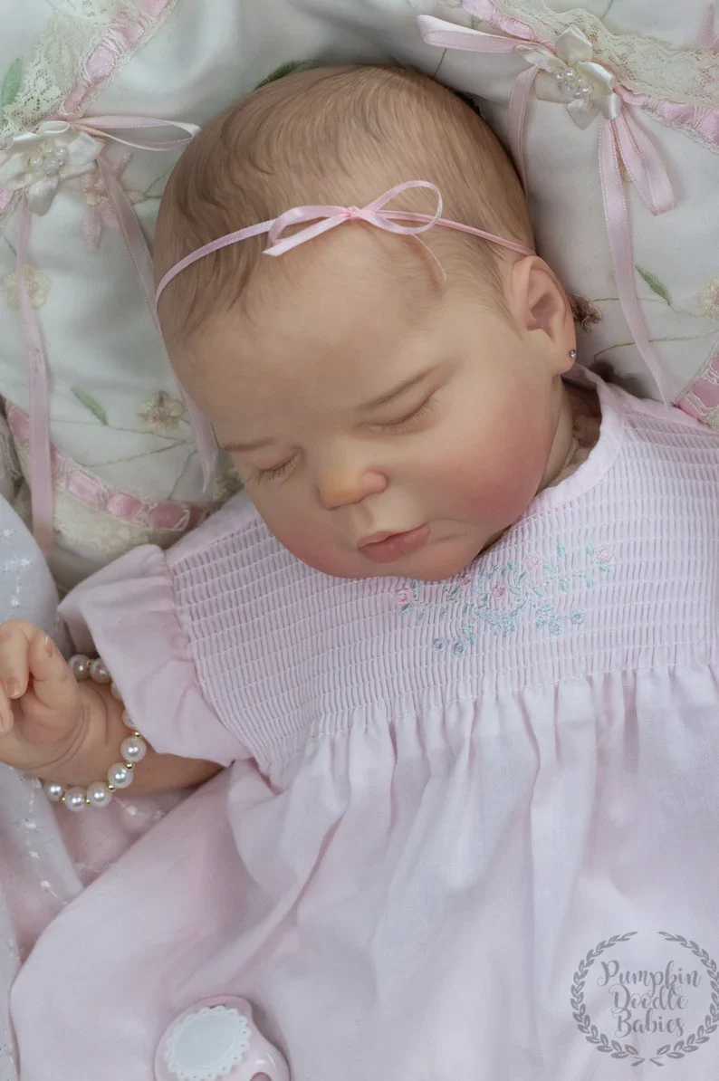18-20Inch Close Eyes Washable Alexis Bebe Reborn Girl With Painted Hair Full Boy Soft Vinyl Doll Handmade Lifelike Newborn Doll