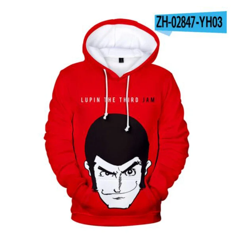 Lupin the 3rd Lupin III 3D print oversized women/men hoodie sweatshirt streetwear hip hop pullover hooded jacket male tracksuit