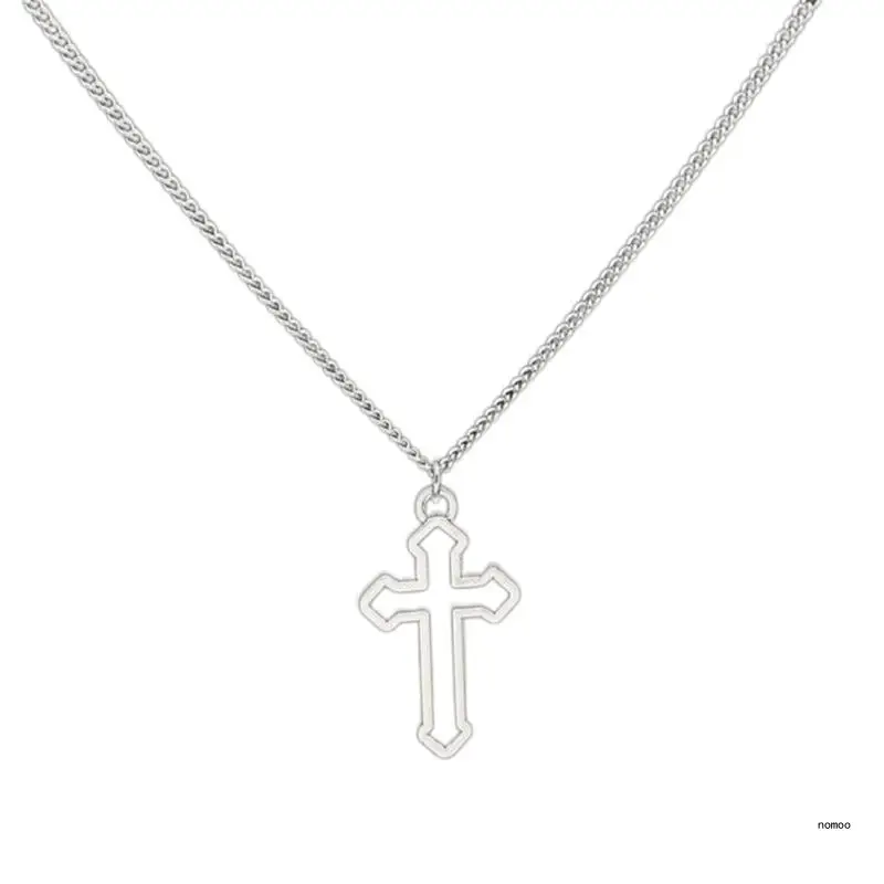 Hip Hop Jewelry for Cross Pendant Religious Christian Necklace Hollow for Cross Pendant Simple DesignFashion Accessorie