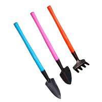 3Pcs Gardening Tools Set Gardening Shovel Small Garden Rake and Hand Trowel Mini Indoor Colorful Garden Tools for House Plants