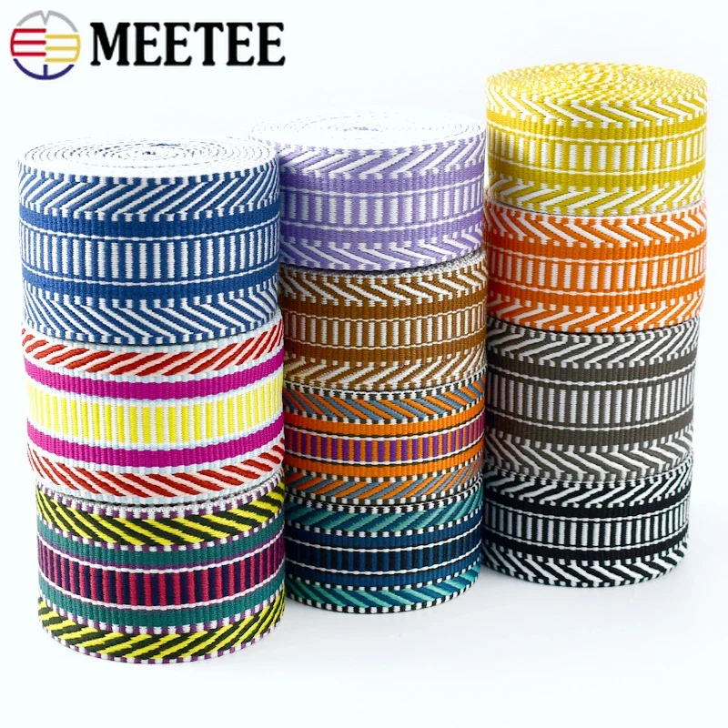 

1-10Meters 38/50mm Jacquard Webbing Tape for Sewing Bag Shoulder Strap Decorative Braid Ribbon Band Sling Belt Accessories