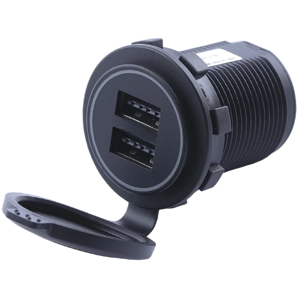 Auto Dual USB Charger 5V 4.8A Round Design for RV Truck Boat and Other 12V 24V Mobile Platforms with Fast Power Delivery
