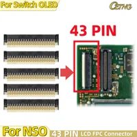 5 uds para interruptor OLED LCD FPC conector 43 pines reemplazo para consola NSO