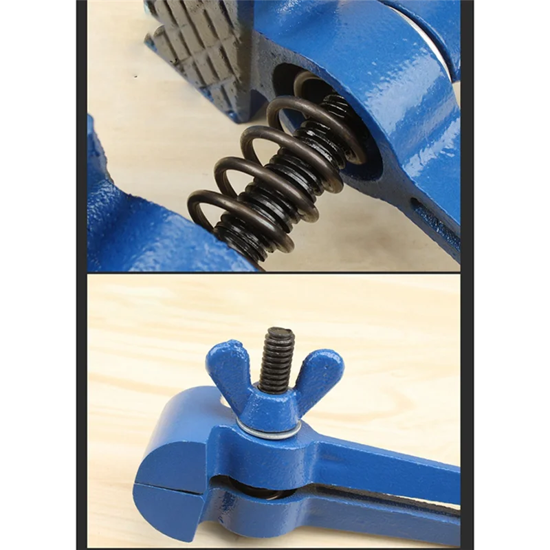 

ABUP-Precision Vise Accessories Type 50Mm Mini Manual Vise Small Heavy Duty Fixed Pliers Multifunctional Pliers Blue & Black