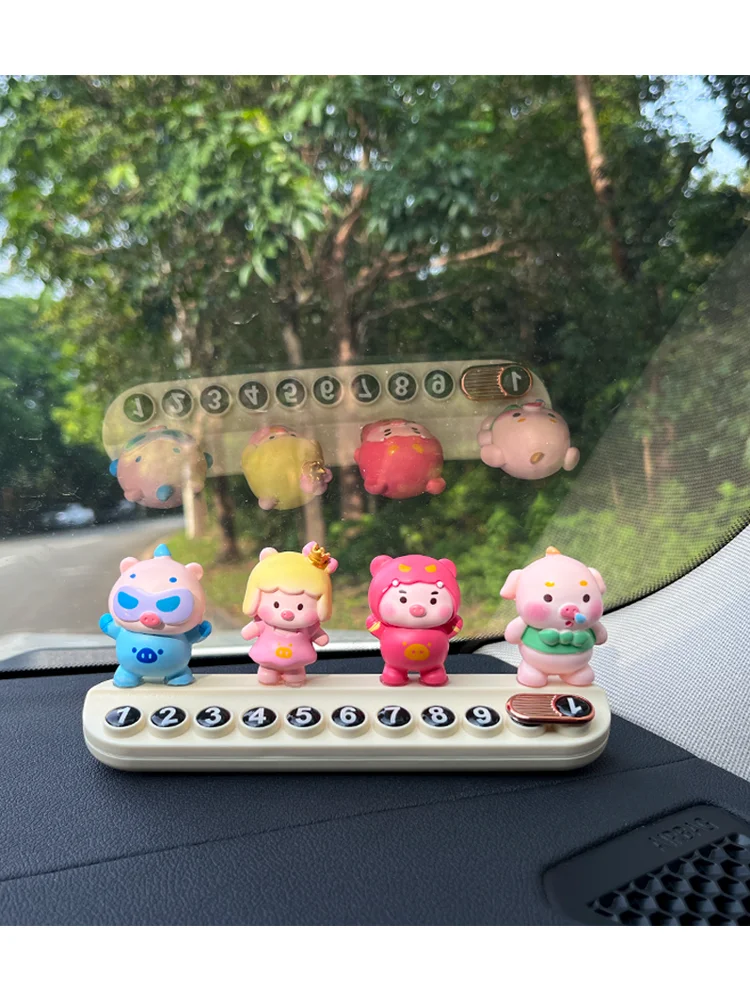 Universal Cartoon Car Temporary Parking Card Rotate Phone Number Plate  Stickers Park Stop in Car-styling Auto Accessories