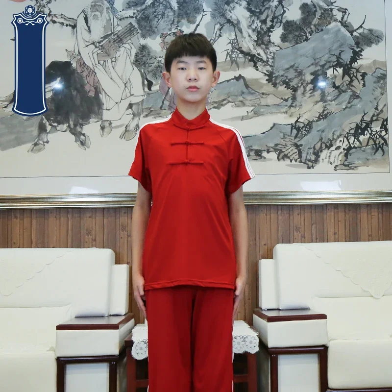 Adults And Children Elastic Kung Fu Dress Martial Art Uniform Tai Chi Clothes Wushu Clothing Kun Master Short Sleeve 2023 New