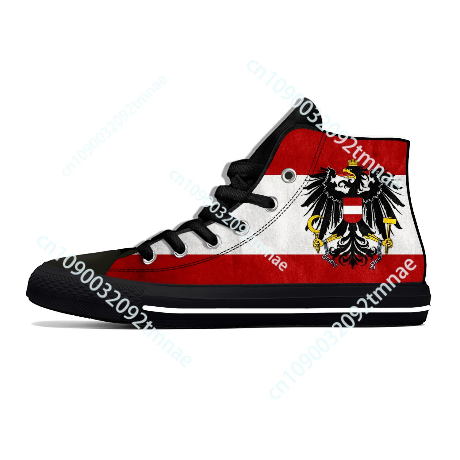 Hot Cool Austria Austrian Flag Republic Patriotic Fashion High Top Lightweight Breathable Men Women Sneakers Summer Custom Shoes