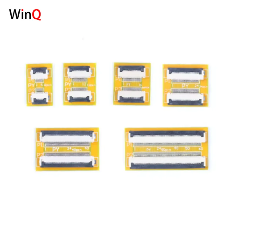 Cable plano flexible FFC/FPC, placa de extensión de paso de 0,5mm, conector inferior de cubierta abatible 6/8/10//16/20/24/40/-60P