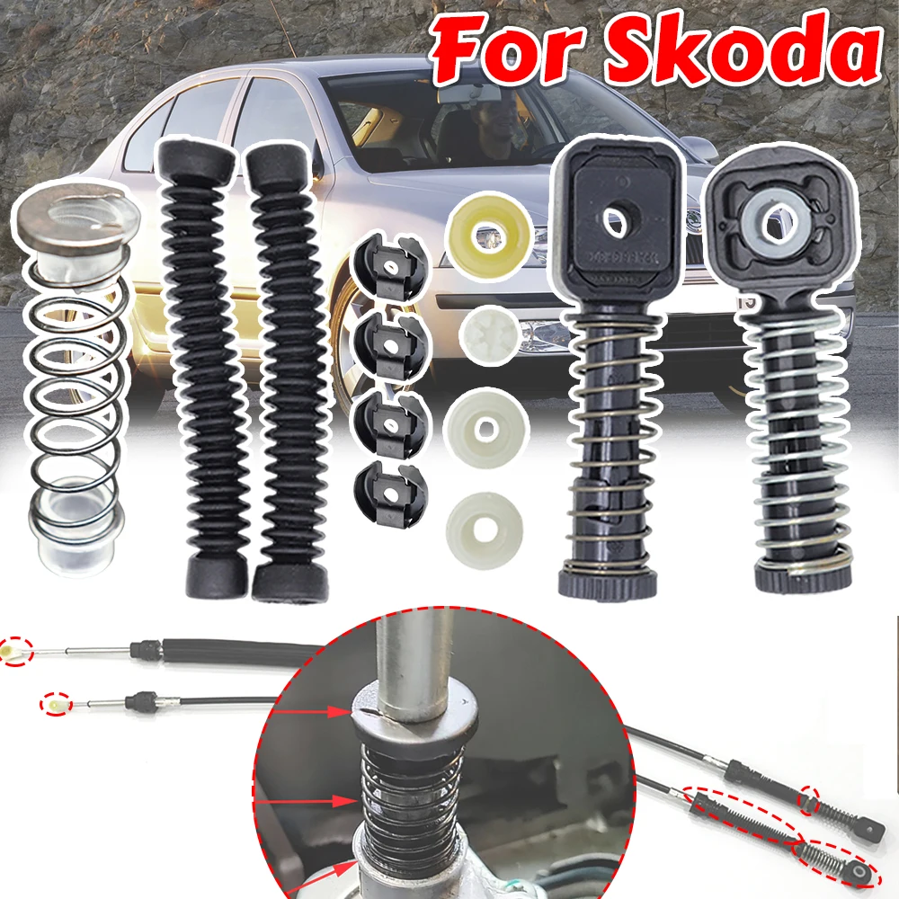 Car Gear shift linkage End Bowden Cable Gaiter Bushing Catch Selector Shaft Collect Shifter Lever Adjuster Repair Kit For Skoda