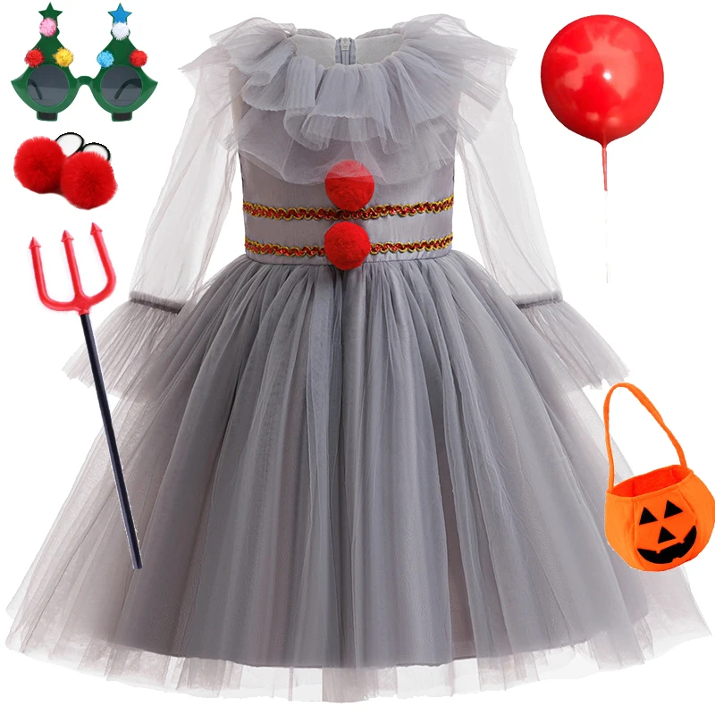 Kids Scary Girl Witch Cosplay Costume 2025 Halloween Carniva