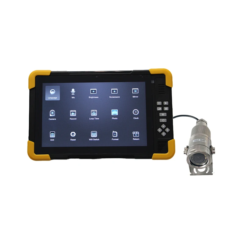 5MP 4K Portable 10.1inch Pipe Sewer Deep Water Well Submarine Boat Diving Marine Station Inspection Camera DVR system