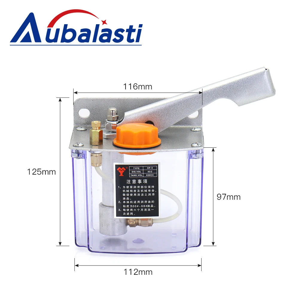 Aubalasti Injection Molding Machine CNC Machine Tool Lathe Hand Pressure Manual Lubrication Pump HP-5 Oiler Oiler Pump