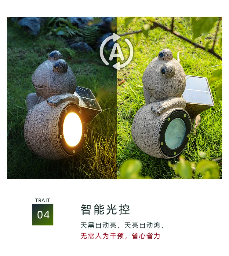 

Solar powered courtyard waterproof light, outdoor frog landscape light, tree light, garden decoration decoration