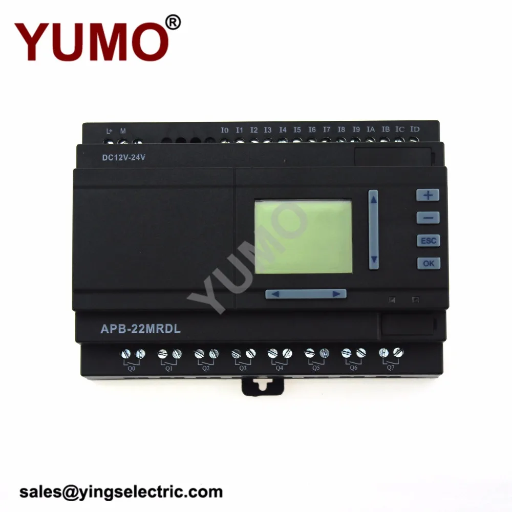 

YUMO APB-22MRDL DC12V-24V 14-точечный цифровой вход 8-точечный релейный выход ПЛК Поставщик Управление лифтом Plc