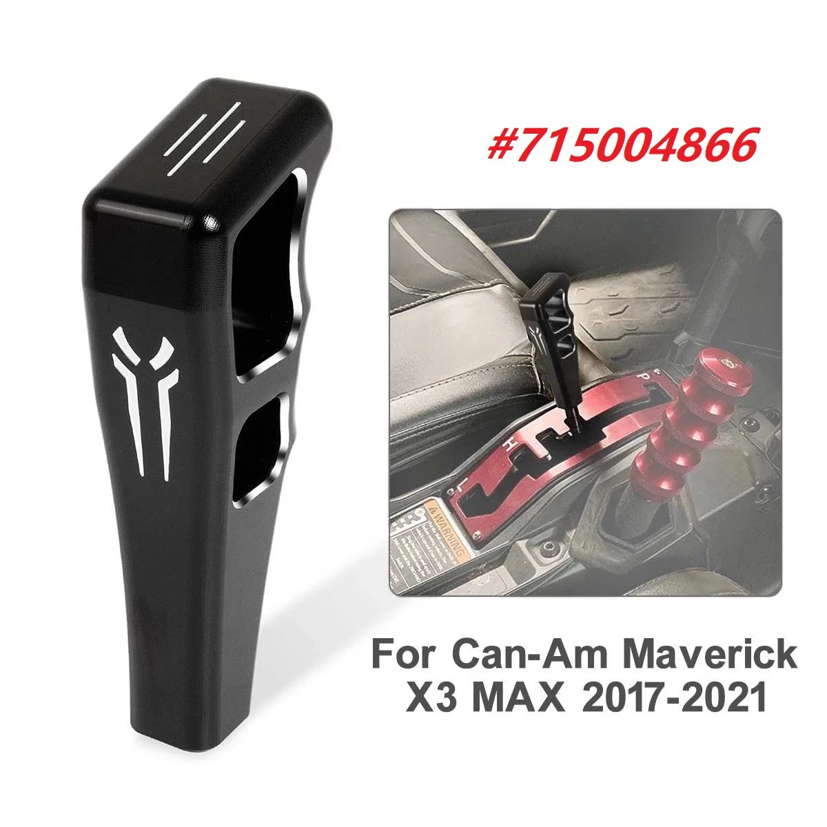 X3 UTV Gear Selector Shift Knob Grip Aluminum for Can-Am Maverick X3 / X3 MAX All Models 2017-2021