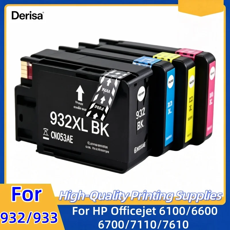 1Set 932XL 933XL Ink Cartridge Compatible for HP 932 933 for HP932 Officejet 6100 6600 6700 7110 7510 7512 7610 7612 Printer
