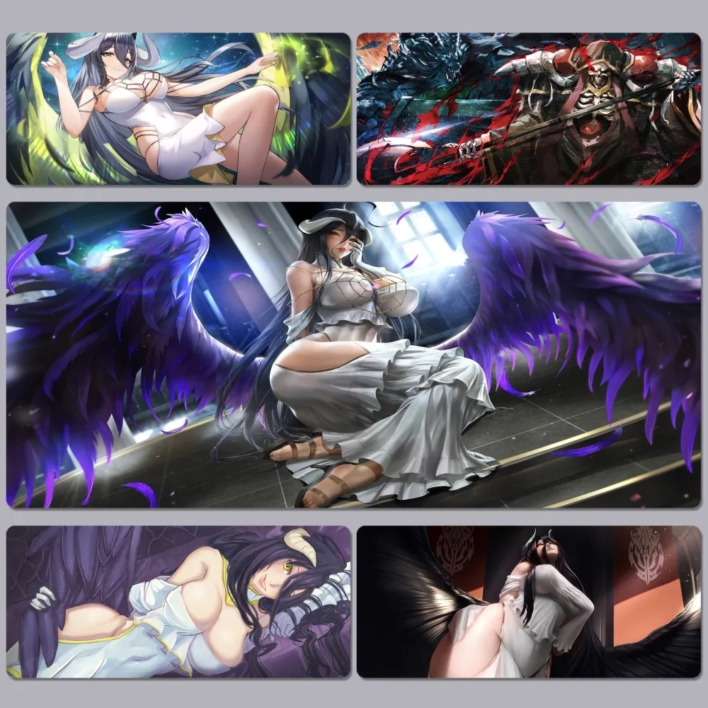 

Albedo Overlord Mousepad 90x40cm Big Keyboard Mat Table Mat Students Gamer Desktop Mousepad Gaming Mouse Pad for PC Mouse Carpet