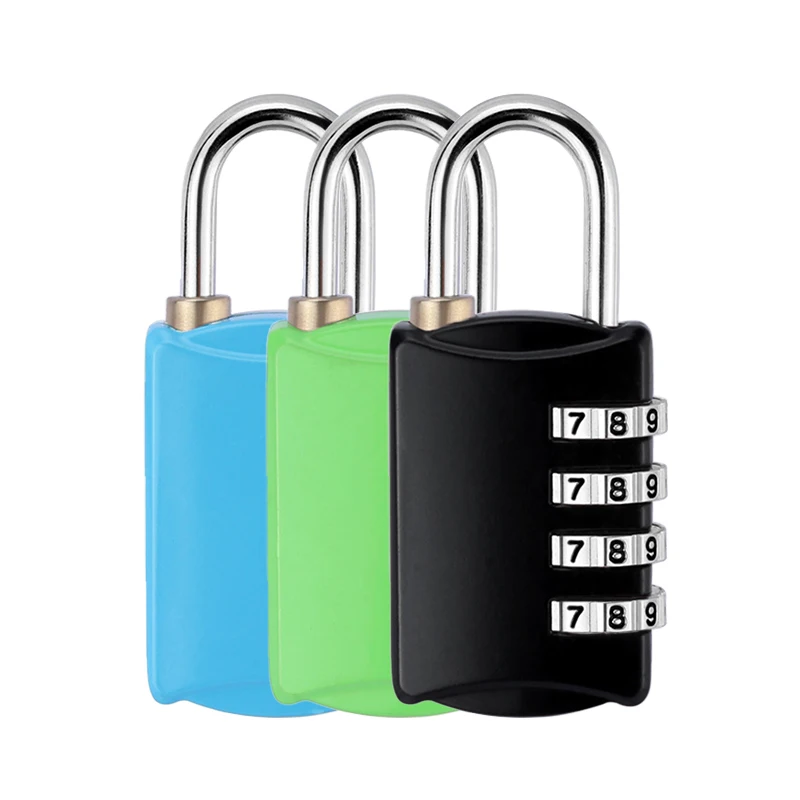 Corui Dial Digit Password Lock Padlock Mini Luggage Travel Lock 4 Combination Suitcase Luggage Metal Code Password Lock Padlock