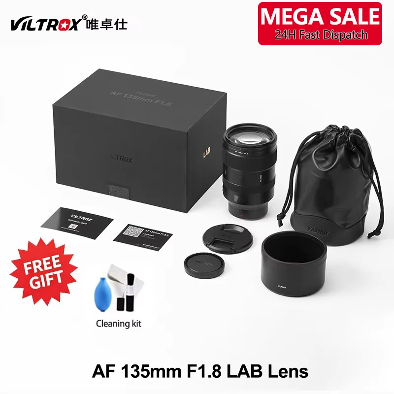 VILTROX 135mm F1.8 LAB AF 풀프레임 자동 초점 망원 카메라 렌즈 (소니 E FE 마운트 A7R5 A7MIV A7SIII 니콘 Z Z6 II Z5 호환)