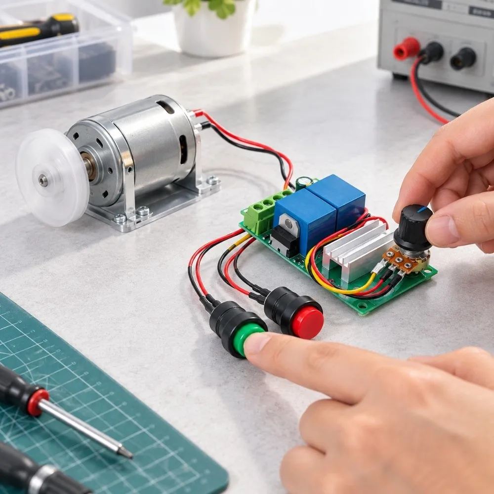 6V 12V 24V Motor Speed Controller 3A Current Rating CW CCW Rotation PWM Regulator Switch Reversible Switch Adjustable Voltage