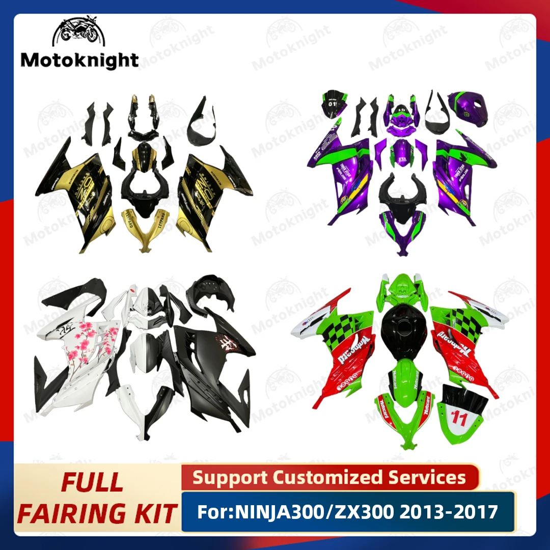 New ABS Motorcycle Fairing Kit Fit For KAWASAKI NINJA300 ZX300 2013 2014 2015 2016 2017 Custom Fairings Kit Bodywork Shell