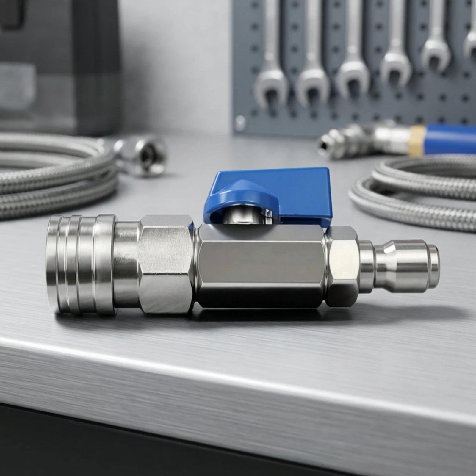 Ball Valve with Lever Handle Compact Inline Ball Valve Reusable Easy for Plumbers, Pressure Washer, Spray Line