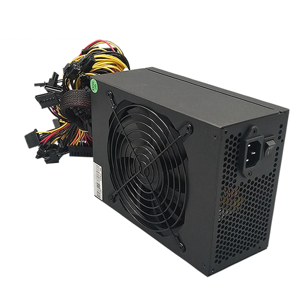 S8 GPU Open Frame With 7 Fans Open Air Shelves 2000W PSU+Riser Cards+Power Cable+S37 65mm Mining Motherboard+4GRAM128GB SSD