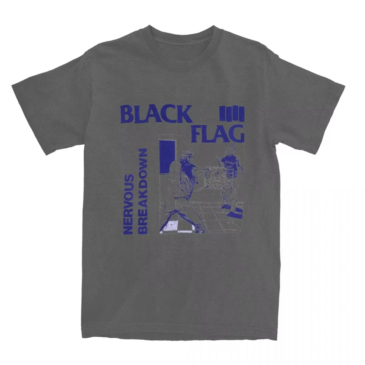 العلم الأسود انهيار العصبي تي شيرت شاطئ موسيقى الروك الفرقة Y2K مضحك تي شيرت القطن التي شيرت للرجال قصيرة الأكمام تي شيرت #4