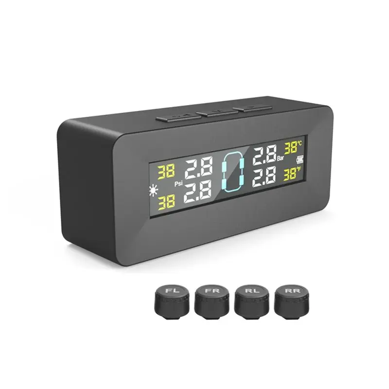 

Надежная система контроля давления в шинах с предупреждением о температуре, внешние датчики, солнечная энергия, TPMS, монитор давления в шинах автомобиля