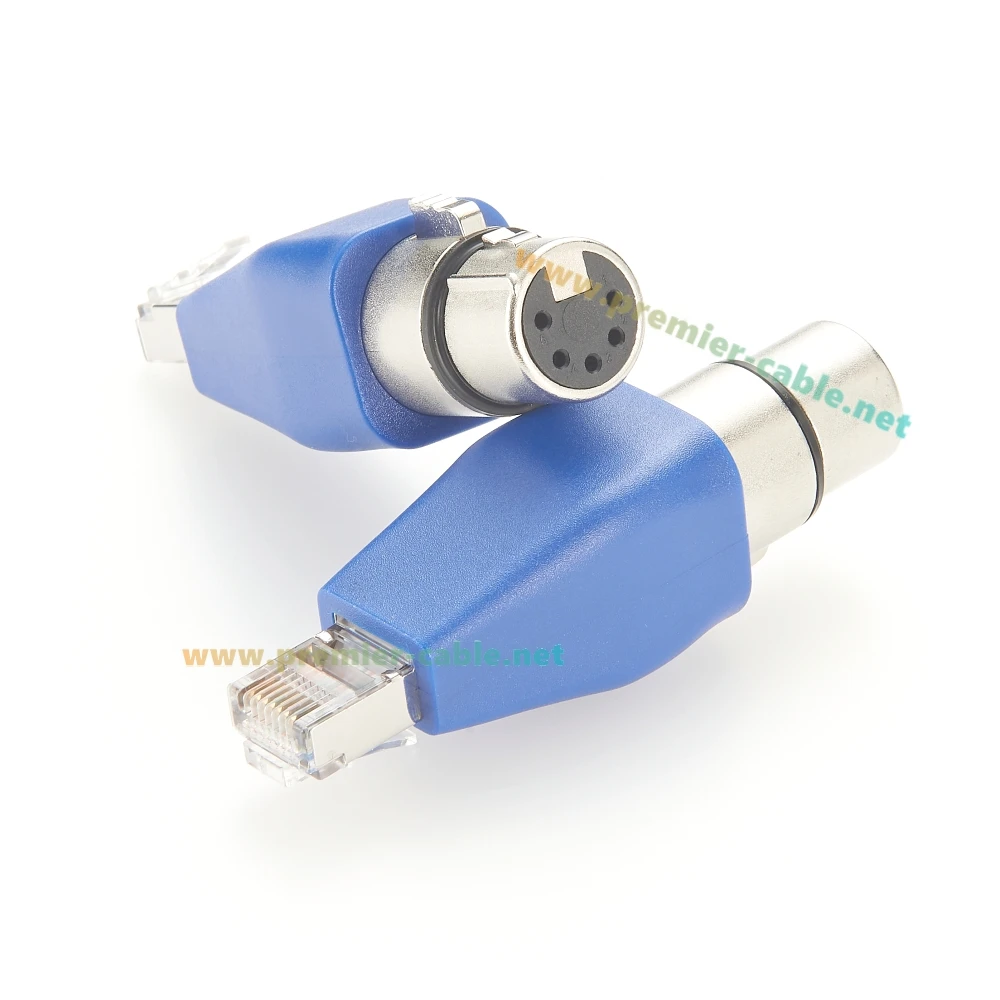5Pin Buchse XLR DMX auf RJ45 Stecker CAT5e geschirmter Stecker RJ45 Ethernet auf 5Pin XLR Audio Adapter für Bühnenaufnahmestudio
