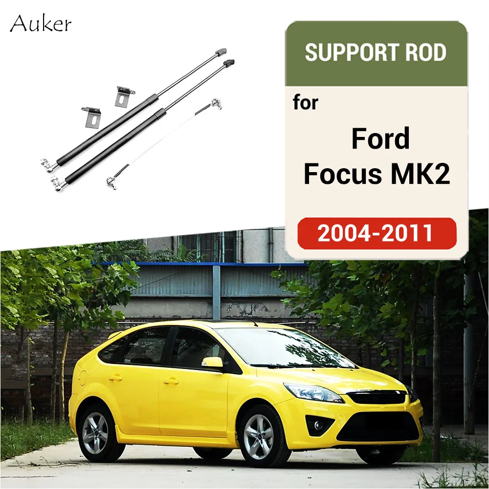 Dla 2005-2011 ford focus 2 Refit Hood Engine Cover Hydraulic Rod Strut Spring Lift Support Shock Bracket Bars Car styling