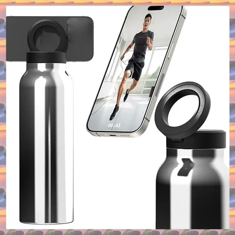 

ABML 720ML Kettle Magnetic Suction Mobile Phone Holder Water 04 Stainless Steel Cup Car Kettle