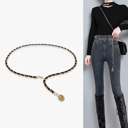 Gold Chain Belt Female Luxury Dress Metal Cummerbunds Designer Belts For Women High Quality Coat Jeans Waistband Corset Strap